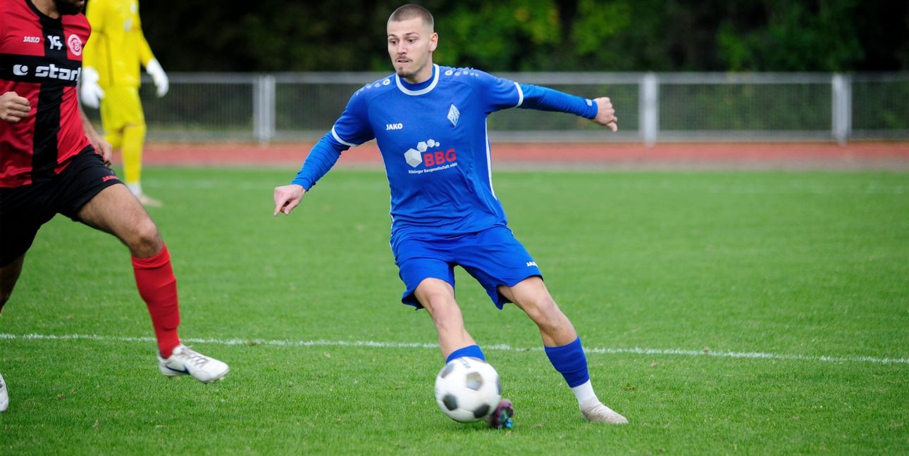 Fabio Carneiro de Carvalho brachte die SVB beim 1. FC Eislingen mit 1:0 in Führung.