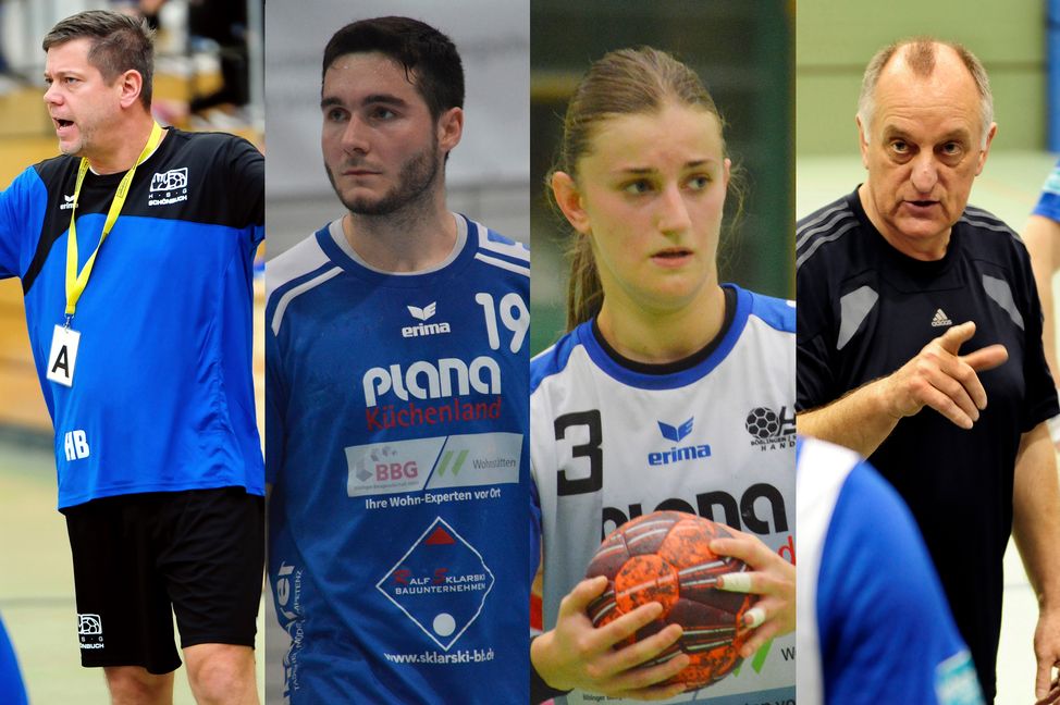 Sie trauen der deutschen Mannschaft bei der Handball-EM allenfalls das Halbfinale zu: Holger Breitenbacher, Frederik Toth, Zana Turkalj und Wolfgang Wagner (von nlinks). Bilder: Zvizdic/photostampe/A