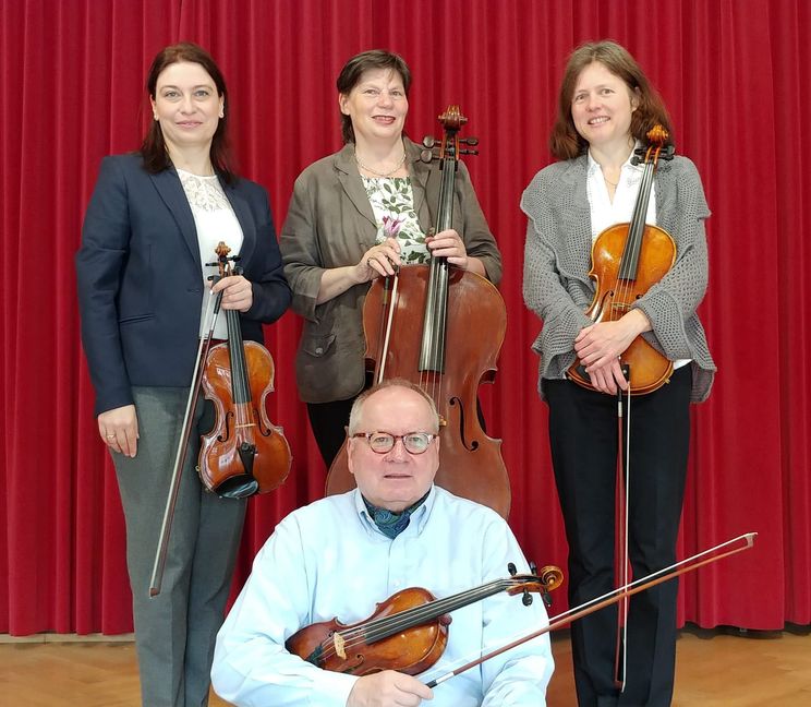 Das Sindelfinger Streichquartett musiziert auf dem Goldberg.
 Bild: z