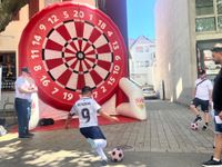 Die Kinder hatten jede Menge Spaß beim Fußball-Darts.