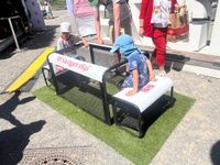 Eins-gegen-Eins am Sitzfußballplätzchen.