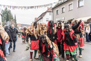 Buntes Treiben beim 19. Ehninger Karneval- und Fasnetsumzug.