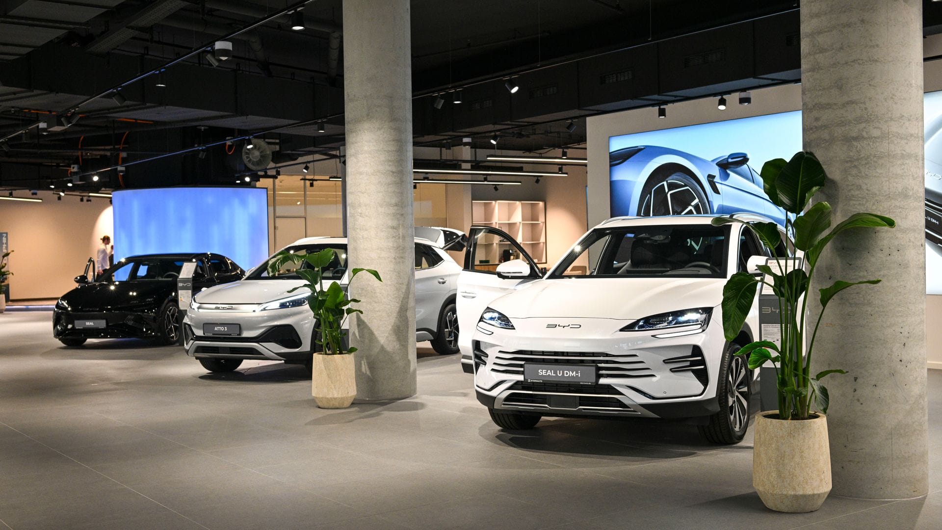 Ein BYD-Store in Berlin. Die Marke setzt nicht auf billig. (Archivbild)
