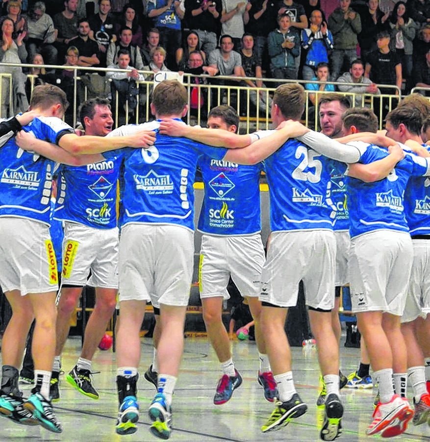 Ausgelassener Jubel in der Murkenbachhalle: Auf solche Bilder hofft die HSG Böblingen/Sindelfingen am Samstagabend. Bild: Zvizdiç