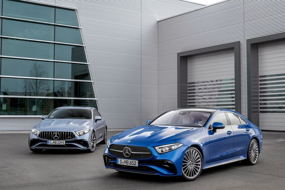 Zwei Schöne: Der Mercedes-Benz CLS und der Mercedes-AMG CLS 53 4MATIC+.        Bild: Daimer AG/z
 MediaPortal Daimler AG