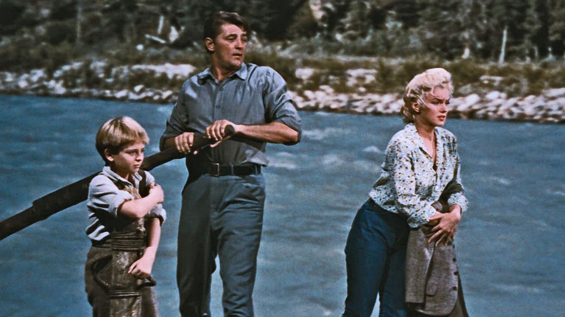 Im Leben gibt es manchmal Wendepunkte. Der „Fluss ohne Wiederkehr“ ist so einer, zumindest für Robert Mitchum und Marilyn Monroe.   Bild: z