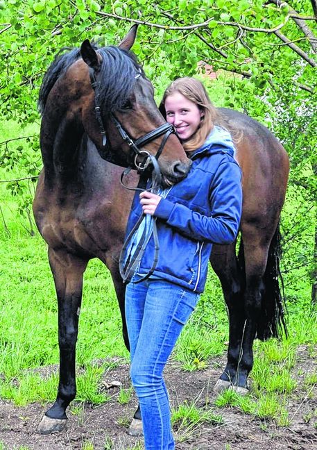 Katharina Bühlmeyer mit Fürst Faldo. Bild: Wegner