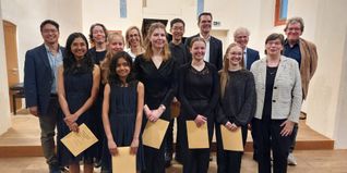 Jury und Musikstipendiaten von drei Rotary-Clubs.
