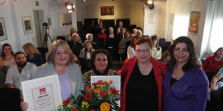 Von links: Annabell Graness („Böblingerin des Jahres 2026“), Ciseli Yldirim (Mutter der zweiten „Böblingerin des Jahres 2026“ Oya Yldirim), SPD-Stadträtin Gerlinde Feine, Derya Türk-Nachbaur (Geschäftsführerin der SPD-Bundestagsfraktion). 	Bild: Staber