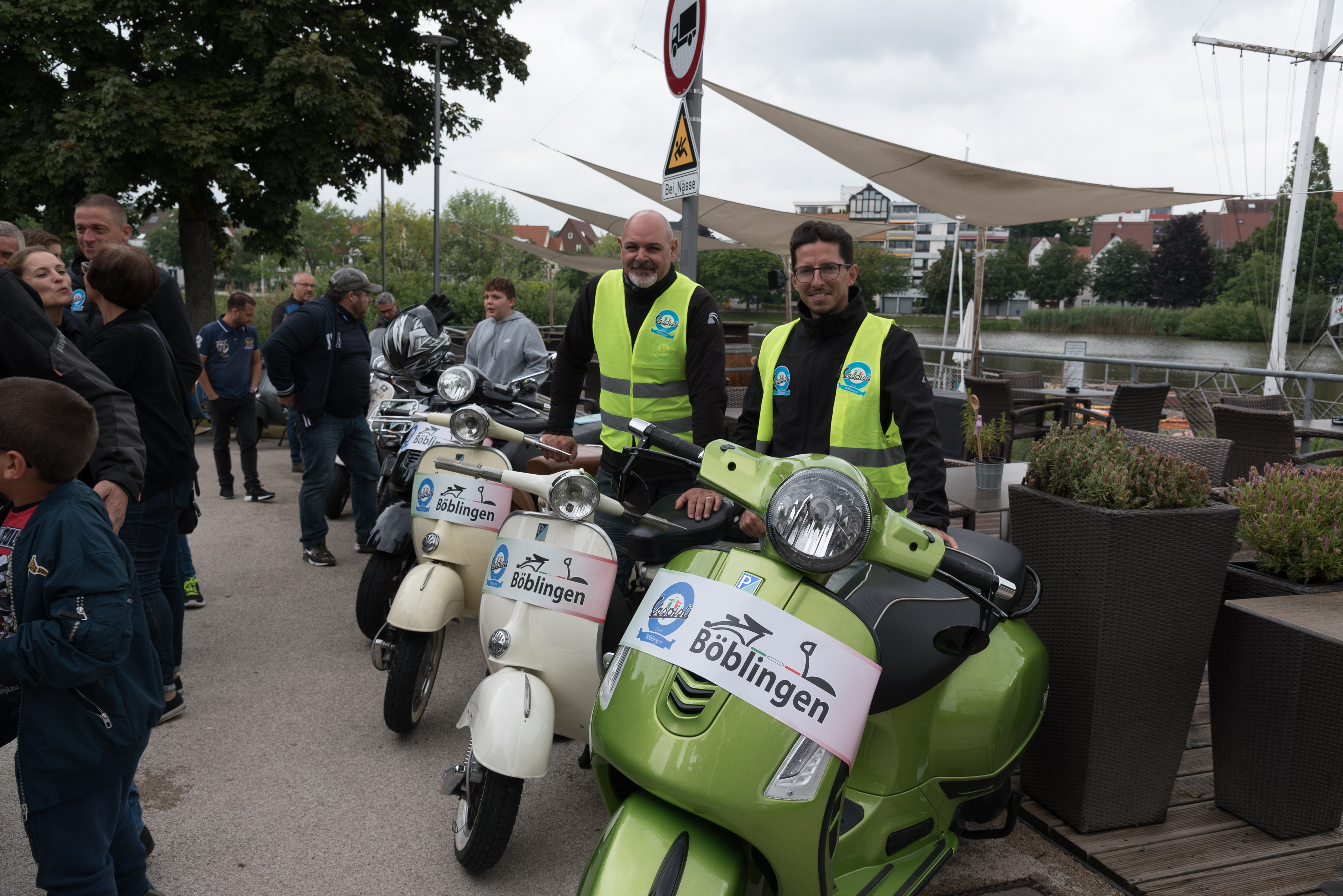Guiseppe Scivoli und Salvatore Parrino sind die beiden Organisatoren vom 3. Vespa am See.