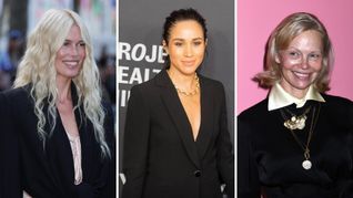 So natürlich und ungeschminkt aussehen wie möglich (von links): Claudia Schiffer, Herzogin Meghan und Pamela Anderson.