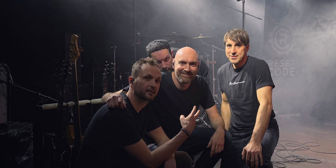 Die Band Reset Code mit Marc Maurer (ganz rechts), von rechts weiter dann Matthias Krauß, Andreas Schmid und Frank Rothe.