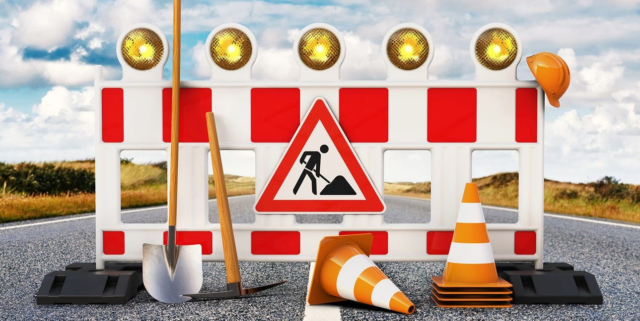 Umleitungen für den Kfz-Verkehr werden großräumig ausgeschildert.