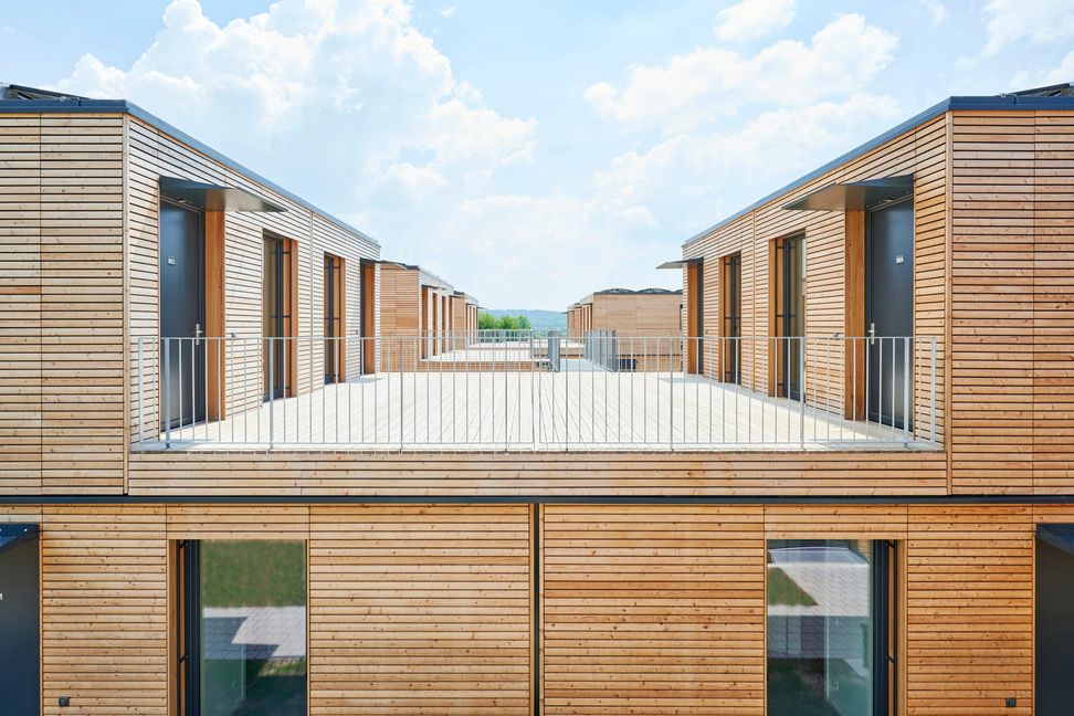 Ansprechende Architektur in Modulbauweise: Anschlussunterbringung in Dagersheim.