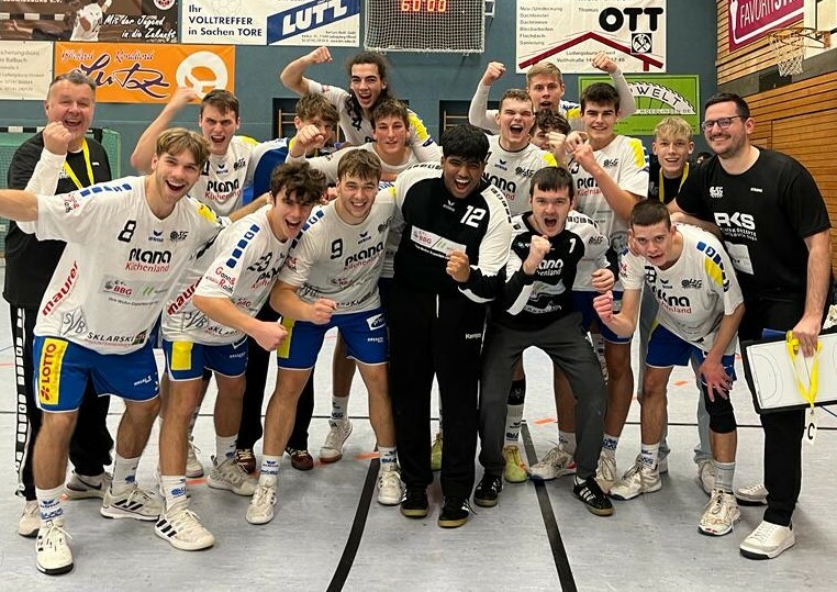 46 Tore im Derby gehören gefeiert. Die A-Jugend der HSG Böblingen/Sindelfingen  Bild: z