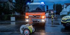 Feuerwehr und Stadtwerke im Einsatz in Maichingen.