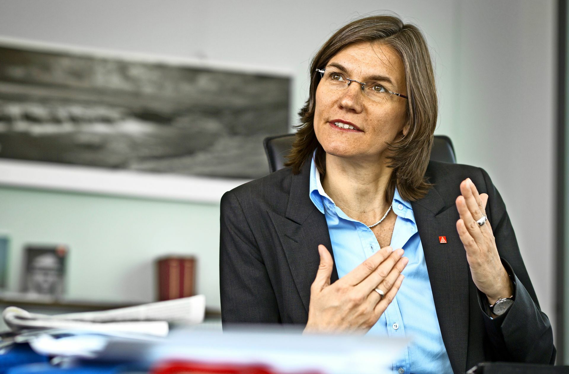 Fühlt sich als Zweite Vorsitzende der IG Metall sehr wohl: Christiane Benner.
 Foto: IG Metall/Frank Rumpenho..