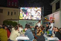 Public Viewing des EM-Eröfnungsspiels auf dem Wettbachplatz in Sindelfingen.