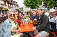 Public Viewing des EM-Eröfnungsspiels auf dem Wettbachplatz in Sindelfingen.