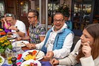 Public Viewing des EM-Eröfnungsspiels auf dem Wettbachplatz in Sindelfingen.