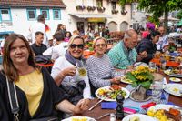 Public Viewing des EM-Eröfnungsspiels auf dem Wettbachplatz in Sindelfingen.