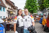 Public Viewing des EM-Eröfnungsspiels auf dem Wettbachplatz in Sindelfingen.