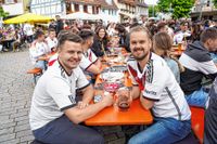 Public Viewing des EM-Eröfnungsspiels auf dem Wettbachplatz in Sindelfingen.