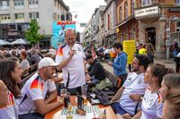 Public Viewing des EM-Eröfnungsspiels auf dem Wettbachplatz in Sindelfingen.