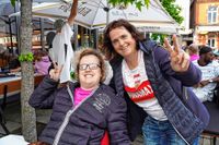 Public Viewing des EM-Eröfnungsspiels auf dem Wettbachplatz in Sindelfingen.