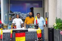 Public Viewing des EM-Eröfnungsspiels auf dem Wettbachplatz in Sindelfingen.