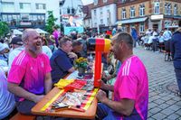Public Viewing des EM-Eröfnungsspiels auf dem Wettbachplatz in Sindelfingen.