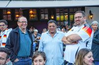 Public Viewing des EM-Eröfnungsspiels auf dem Wettbachplatz in Sindelfingen.