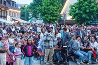 Public Viewing des EM-Eröfnungsspiels auf dem Wettbachplatz in Sindelfingen.