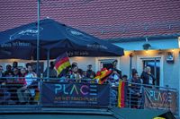 Public Viewing des EM-Eröfnungsspiels auf dem Wettbachplatz in Sindelfingen.