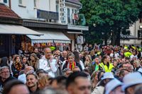 Public Viewing des EM-Eröfnungsspiels auf dem Wettbachplatz in Sindelfingen.