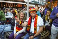 Public Viewing des EM-Eröfnungsspiels auf dem Wettbachplatz in Sindelfingen.