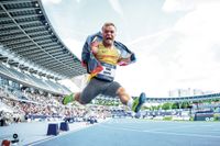 Der ehemalige Sindelfinger Para-Leichtathlet Niko Kappel jubelt nach dem Gewinn der Silbermedaille bei der WM 2019 in Paris.