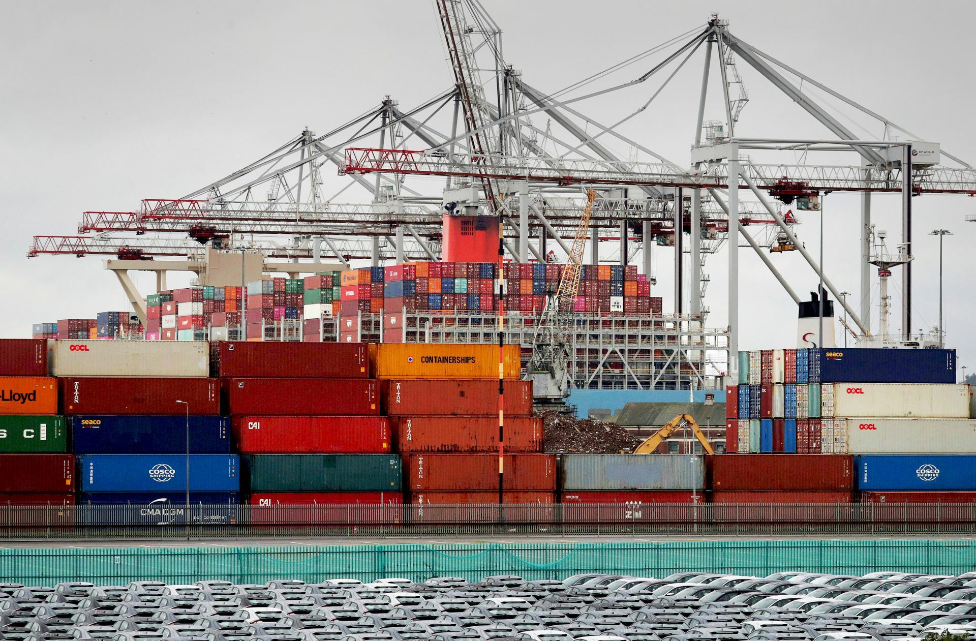 Container-Hafen Southampton: Die Zustände an britischen Häfen seien chaotisch, warnen Handelsverbände. Foto: dpa/Andrew Matthews