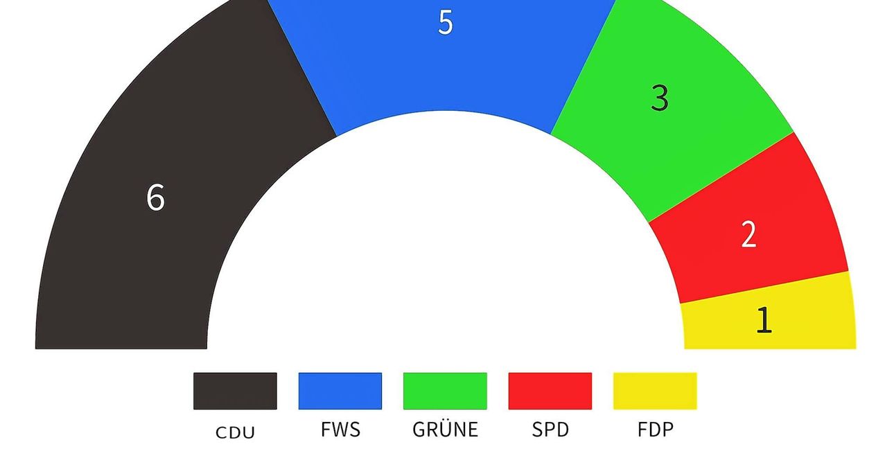 So sieht die Sitzverteilung in Maichingen aus.