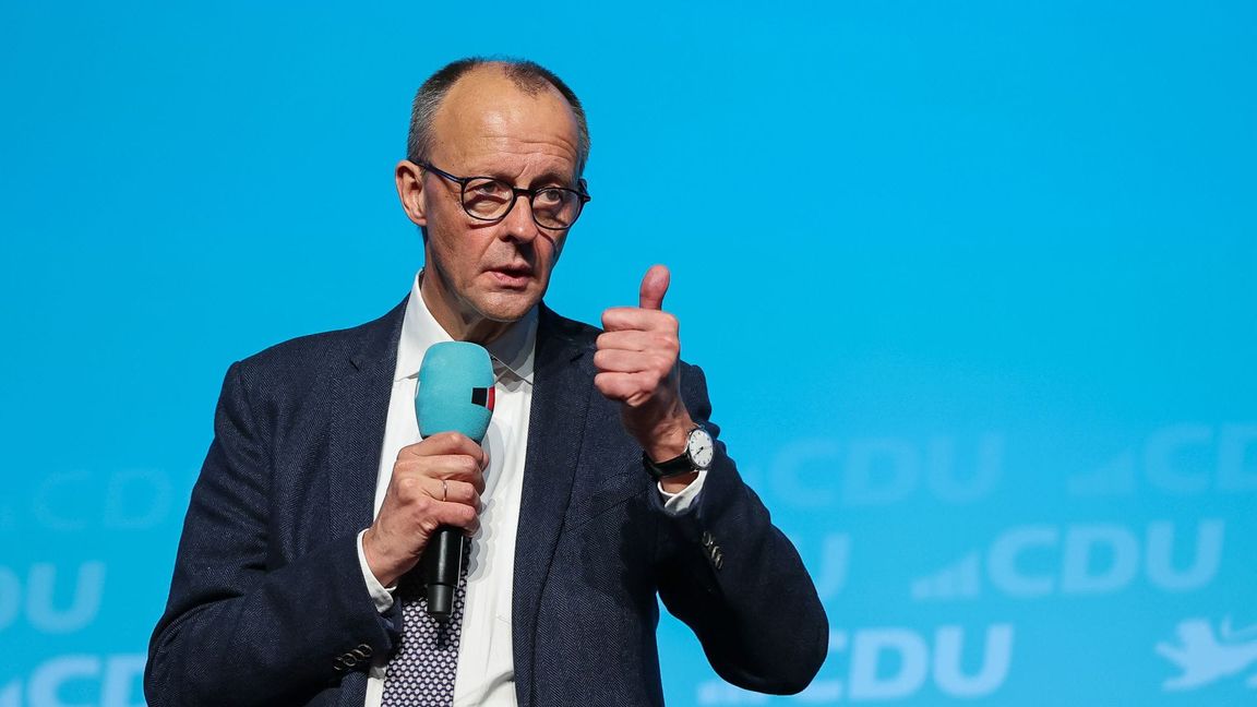 Friedrich Merz beim Neujahrsempfang der CSU in Künzelsau.