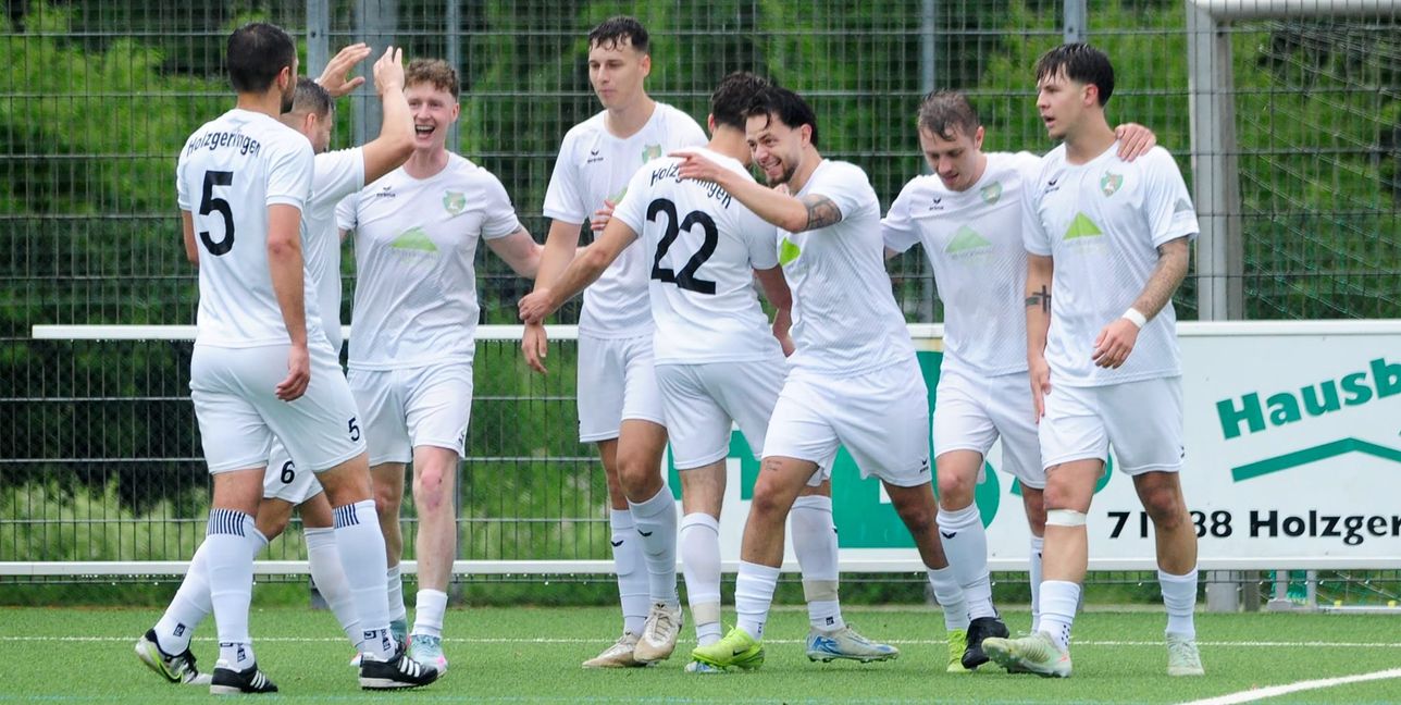 Die Holzgerlinger Spieler kamen gegen die Spvgg Cannstatt aus dem Jubeln gar nicht mehr heraus.