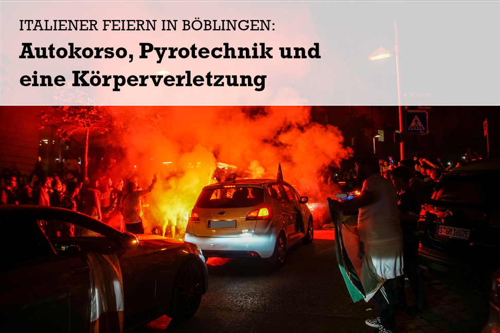 Böblingen: 600 Fans feierten den EM-Triumph der italienischen Nationalmannschaft. Bild: Dettenmeyer