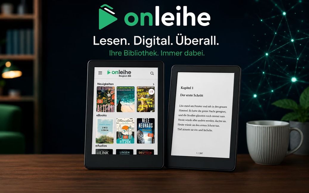 Das Plakat für die Onleihe Region BB.