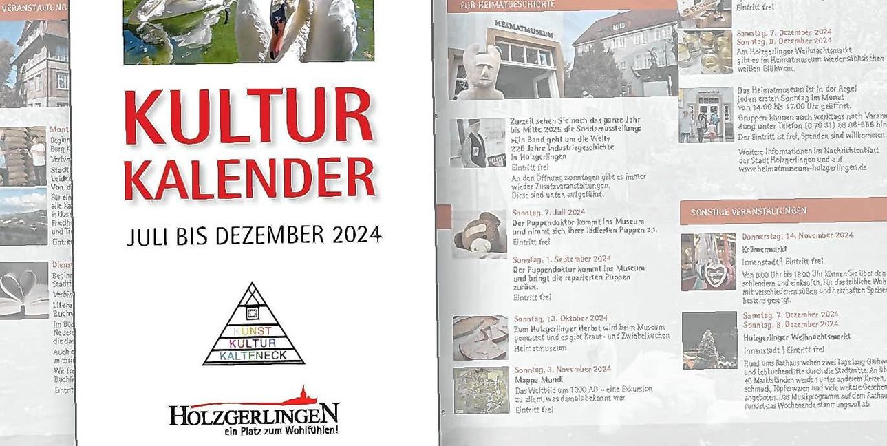 So sieht er aus, der neue Holzgerlinger Kulturkalender. Bild: z