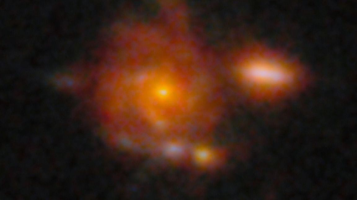 Zhúlóng, die am weitesten entfernte bislang bekannt Spiralgalaxie.