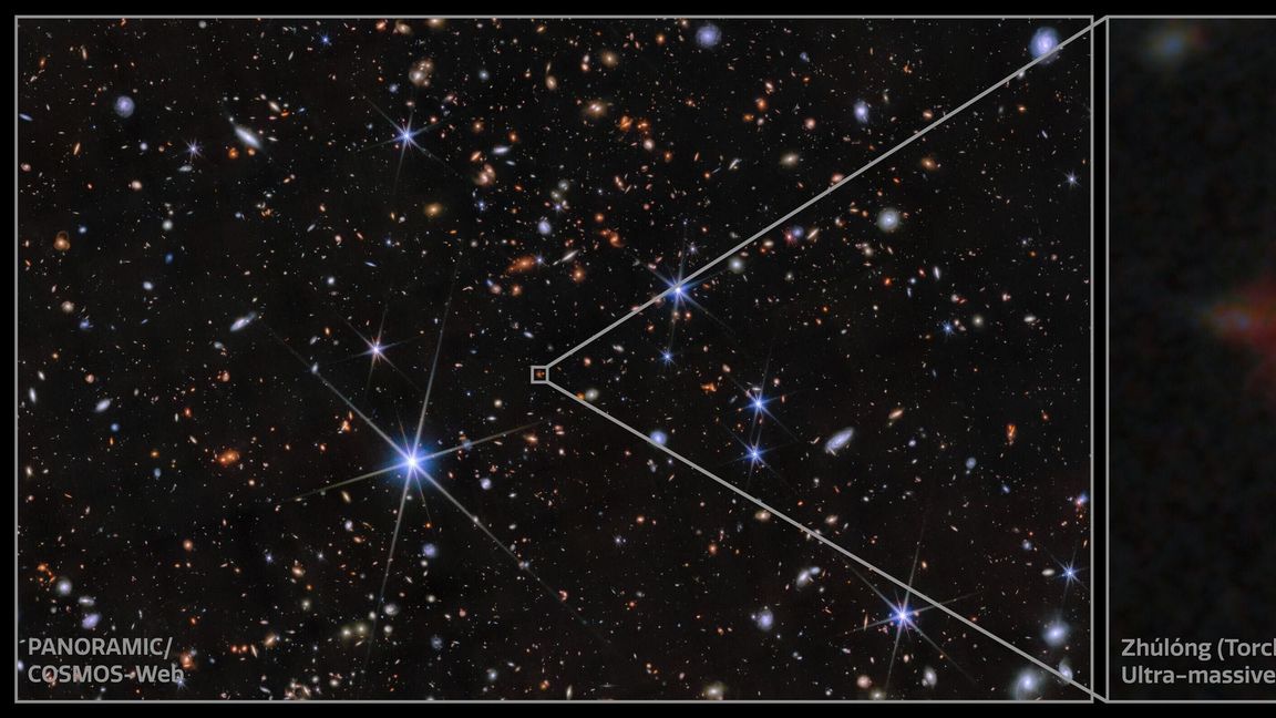 Zhúlóng enthält gut definierte Spiralarme, einen zentralen Bulge und eine große Sternentstehungsscheibe.