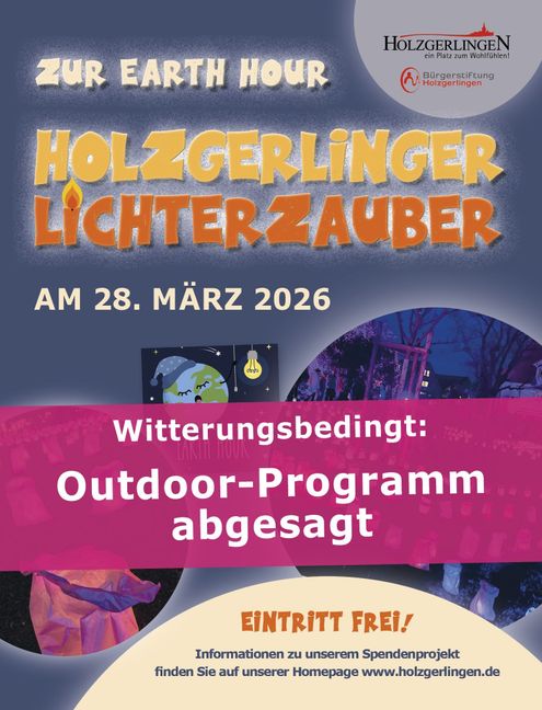 Lichterzauber im Freien abgesagt, Indoor-Programm findet statt.	Bild: Stadt Holzgerlingen