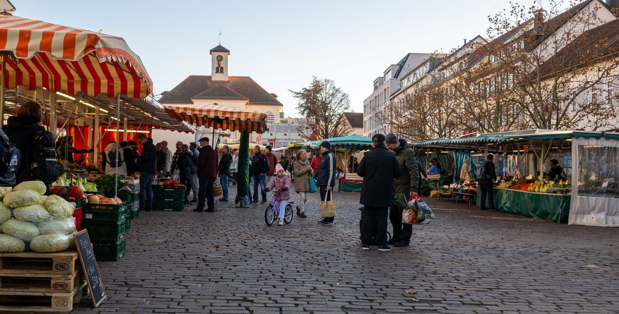 Der Sindelfinger Wochenmarkt ist ein wichtigerFrequenzbringer für die Innenstadt.