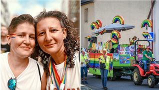 Sabrina Zimmerer (links) wird sich auf der  Dorfpride in ihrem Heimatdorf Zeutern zu ihrer Liebe für Frauen bekennen.   Die letzte  Dorfpride fand 2024 in  Ketsch statt.