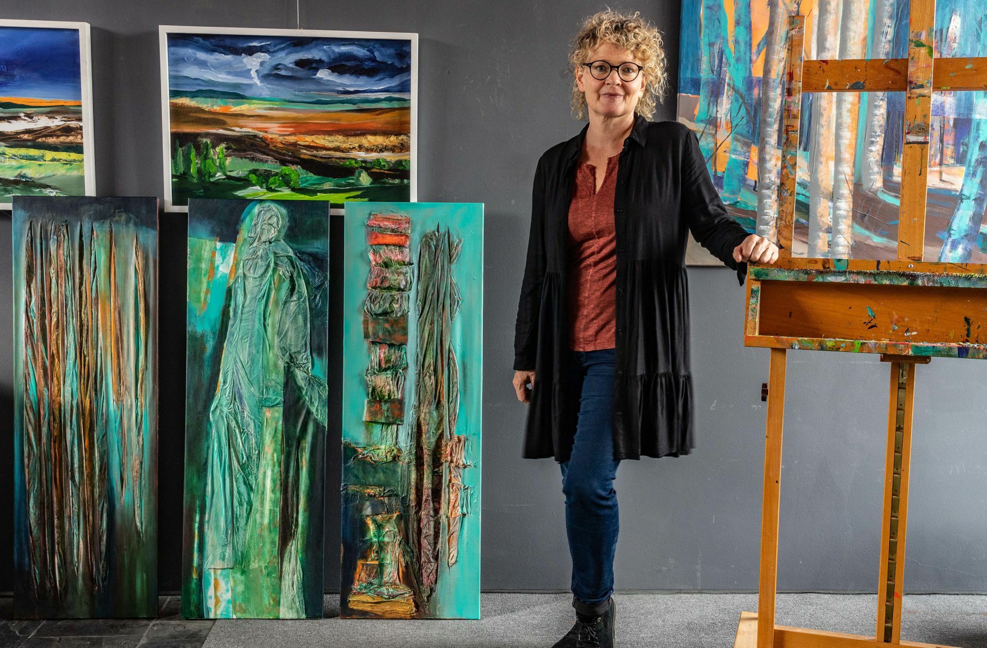 Susanne Wahl-Eder in ihrem Atelier in Lonsingen
